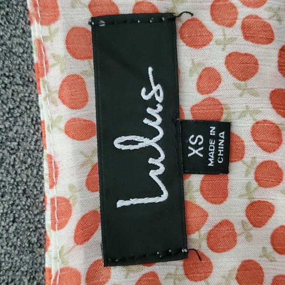 LULU'S Artiste Orange Ruffled Cold Shoulder Top SIZE: XS - Picture 6 of 7